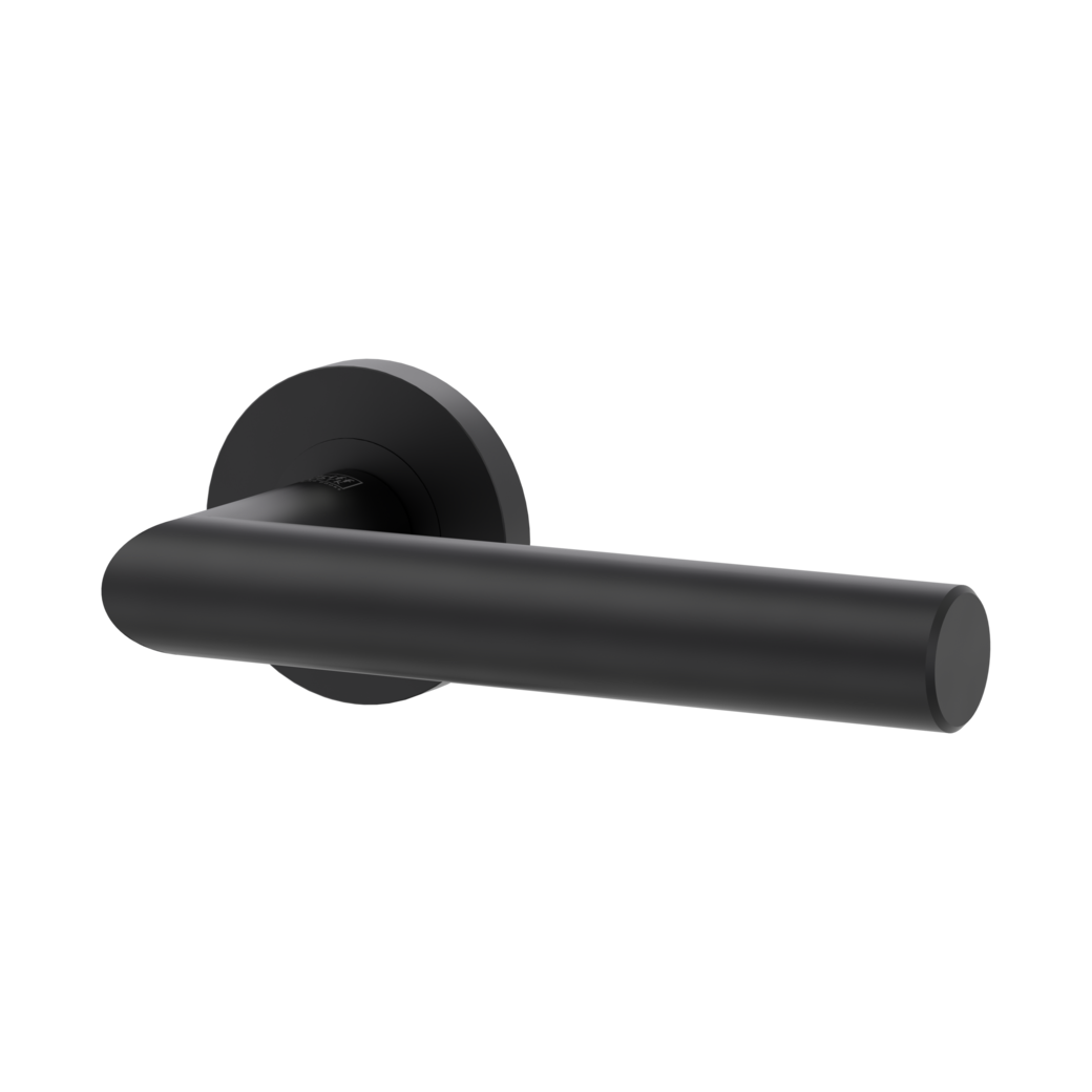 LUCIA PROF door handle set Screw-on system GK3 round escutcheons OS graphite black