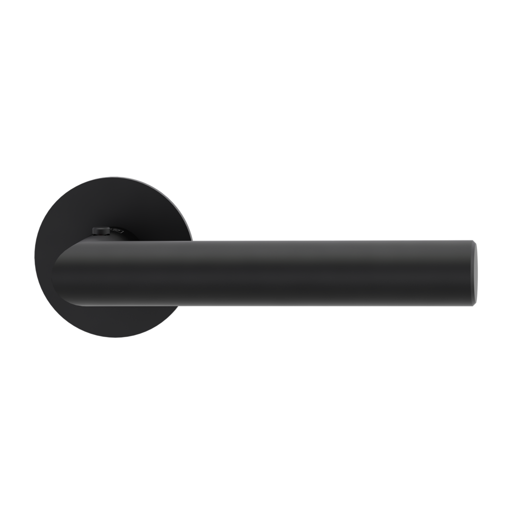 door handle set LUCIA PIATTA S flat rose rose set round smart2lock 2.0 R graphite black