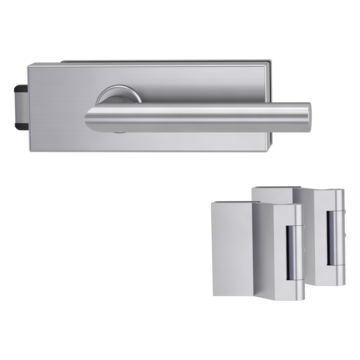 Glass door fitting PURISTO S with door handle VIVIA