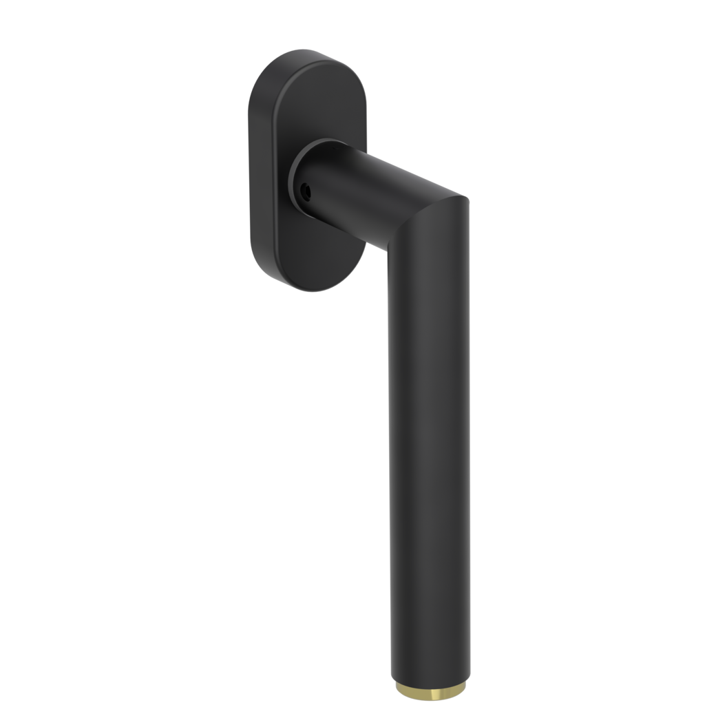 window handle LUCIA SELECT graphite black/brass R 7x32mm