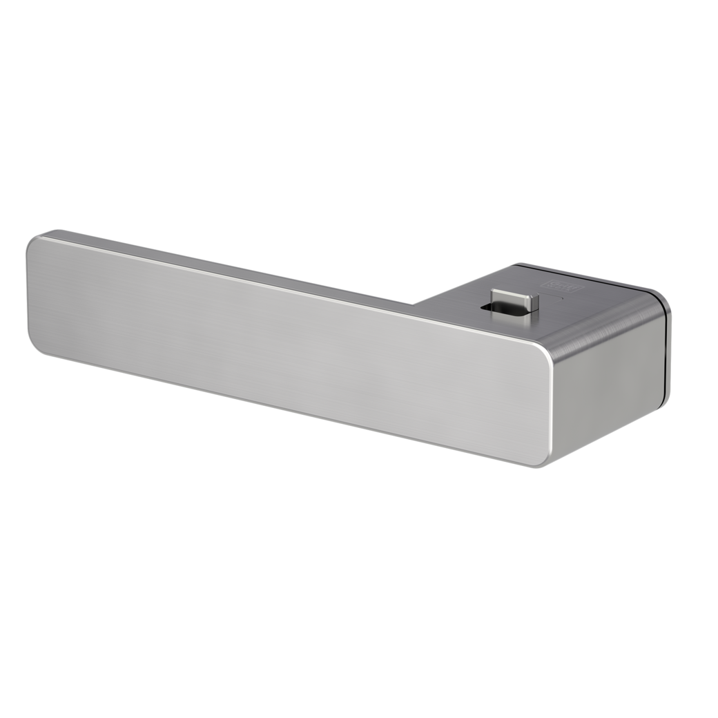 Paire de poignées de porte R8 ONE Gris satiné 38-45mm smart2lock G