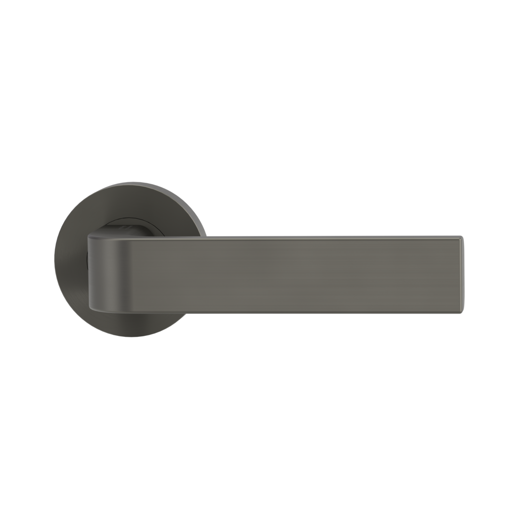 GRAPH door handle set Screw-on system GK4 round escutcheons OS cashmere grey