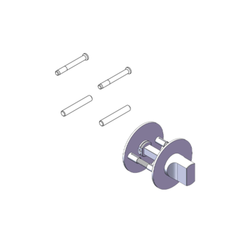 Hollow spindle set for PIATTA S handle LUCIA/LORITA/CRYSTAL /TRI 134