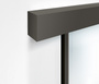 PLANEO AIR SILENT sliding door system with cashmere grey surface, including sealing rubber lip
