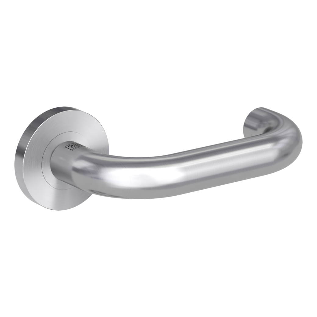 door handle set ALESSIA PROF screw on cl3 rose set round OS brushed steel