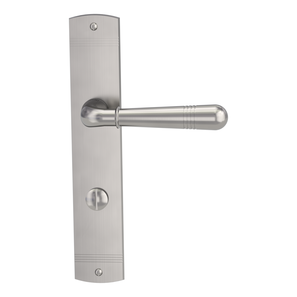 door handle set FABIO deco screw long plate freeform wc velvety grey