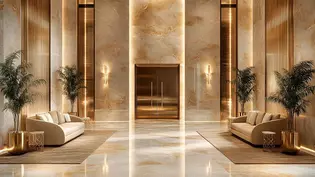 Hôtel Lobby L'image montre un hall d'hôtel de style luxueux.
