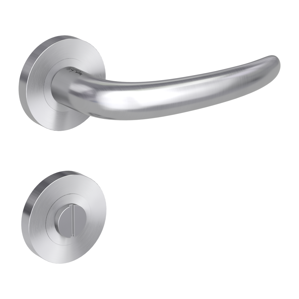 ULMER GRIFF PROF door handle set Screw-on system GK4 round escutcheons WC satin stainless steel