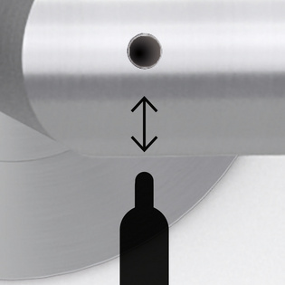 Notfallschalter smart2lock Die Abbildung zeigt den Notfallknopf des smart2lock-Systems.