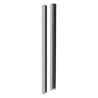 Freigestelltes Produktbild im idealen Blickwinkel fotografiert zeigt die GRIFFWERK Griffstangen-Paar PLANEO GS_49013 in der Ausführung für Glas - Edelstahl Optik - Klebetechnik SENSA