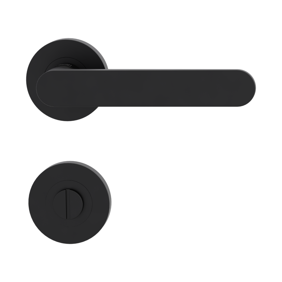 Isolated product image in perfect product view shows the GRIFFWERK rose set VIOLA in the version turn and release - perla silver matt - screw on technique outside view