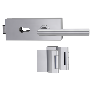 Glass door fitting PURISTO S with door handle LUCIA