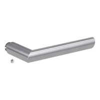 Silhouette product image in perfect product view shows the Griffwerk handle OVIDA in the version brushed steel, R