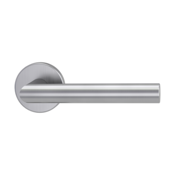 Isolated product image in perfect product view shows the GRIFFWERK rose set LUCIA in the version unlockable - brushed steel - clip on