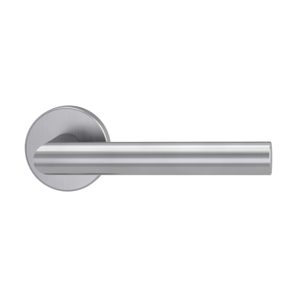 LUCIA door handle set Clip-on system GK3 round escutcheons OS satin stainless steel