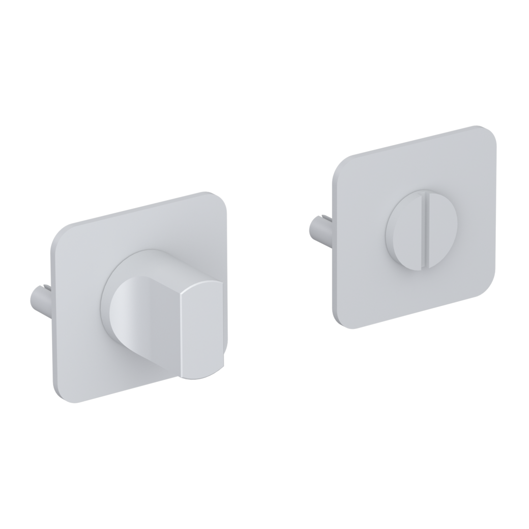ONE pair of escutcheons rounded WC Flat escutcheon silk white