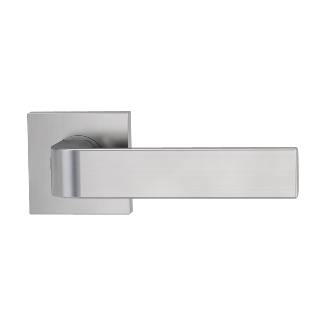 GRAPH door handle set Screw-on sys.GK4 straight-edged escut. OS velvet grey