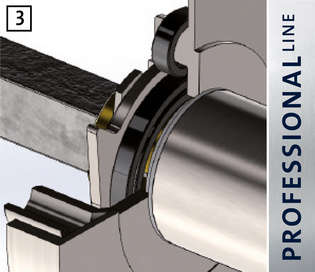 Resistodur base in V2A sta-inless steel A subconstruction of stainless steel supplements the offered range