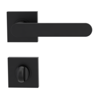 Isolated product image in perfect product view shows the GRIFFWERK rose set LUCIA in the version turn and release - graphite black - clip on technique inside view 