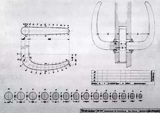 Boceto del diseñador Max Bill del asa Ulm.