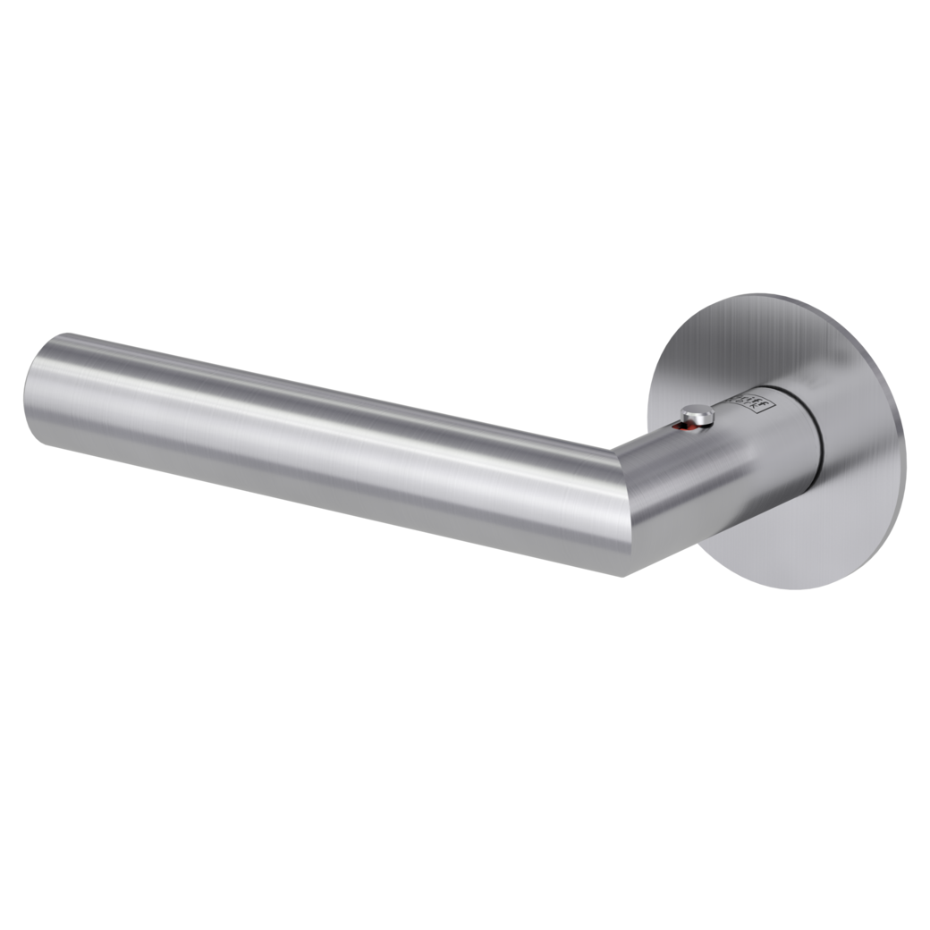 door handle set LUCIA PIATTA S flat rose rose set round smart2lock 2.0 L brushed steel