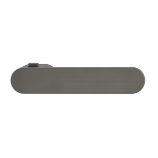 Product image of Door handle pair AVUS ONE roseless smart2lock cashmere grey The image shows the Door handle pair AVUS ONE in the version with roseless smart2lock cashmere grey