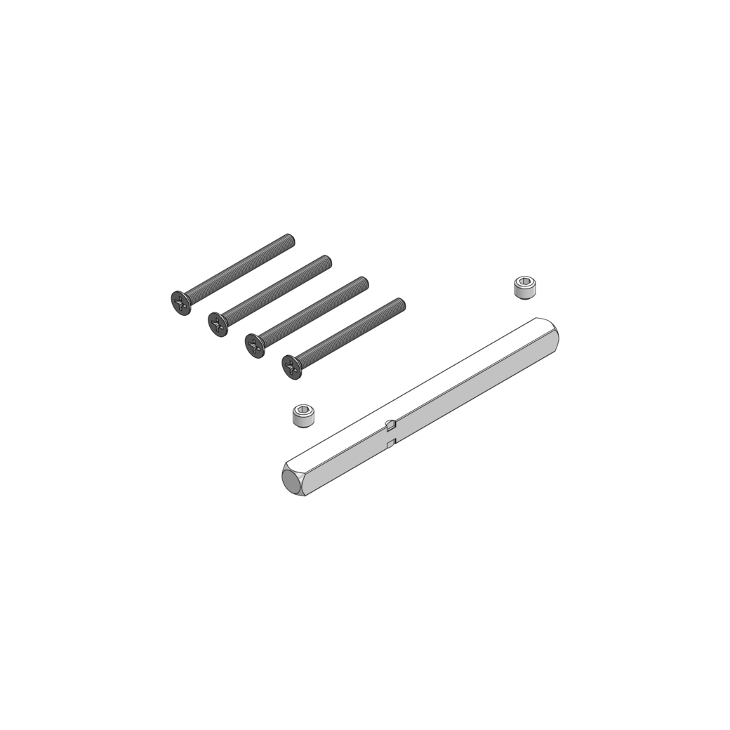 thick door kit 50-55mm screw on full spindle 8mm