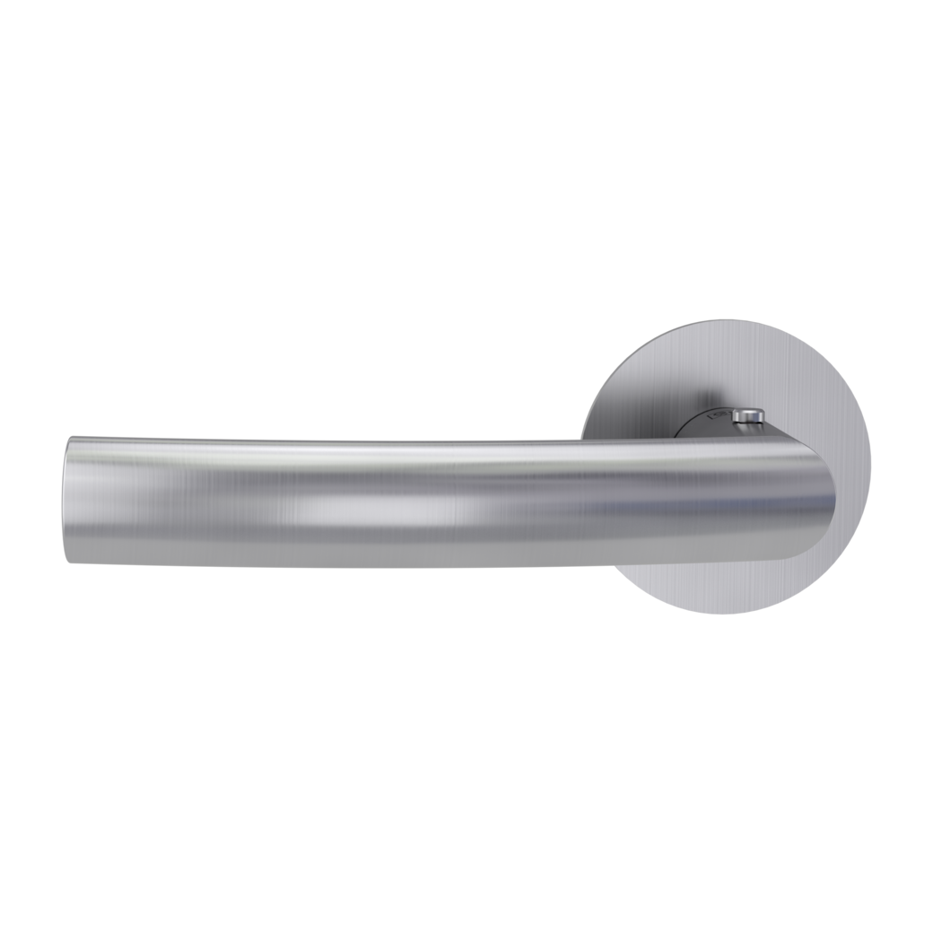 door handle set LORITA PIATTA S flat rose rose set round smart2lock 2.0 L brushed steel