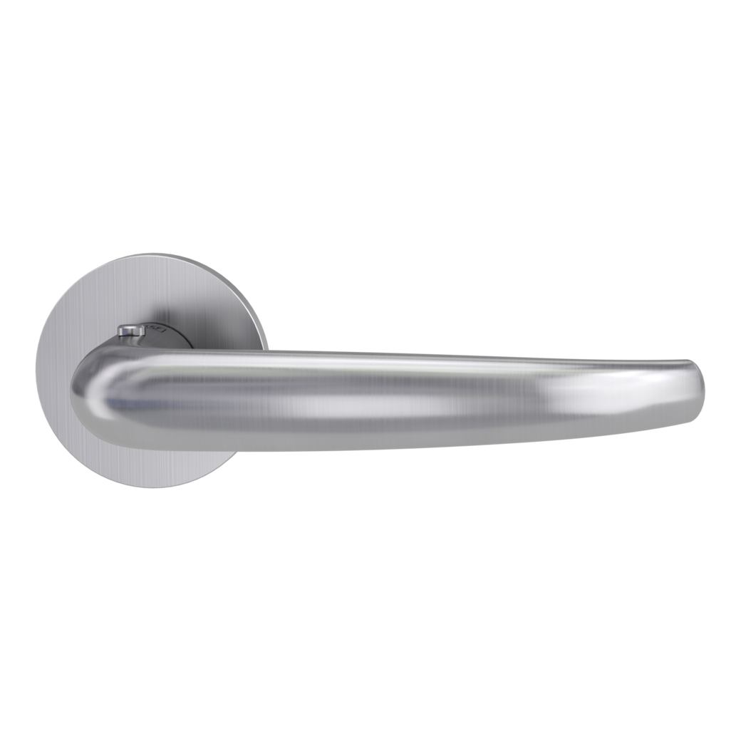 door handle set ALDA Fast2Fix  Round escutcheons smart2lock ﻿satin stainless steel