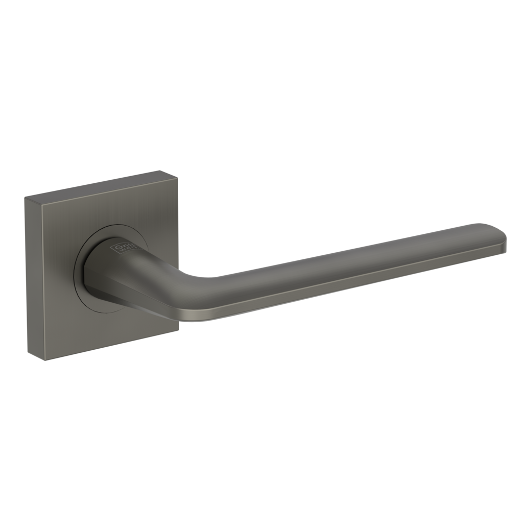 REMOTE door handle set Screw-on sys.GK4 straight-edged escut. OS cashmere grey