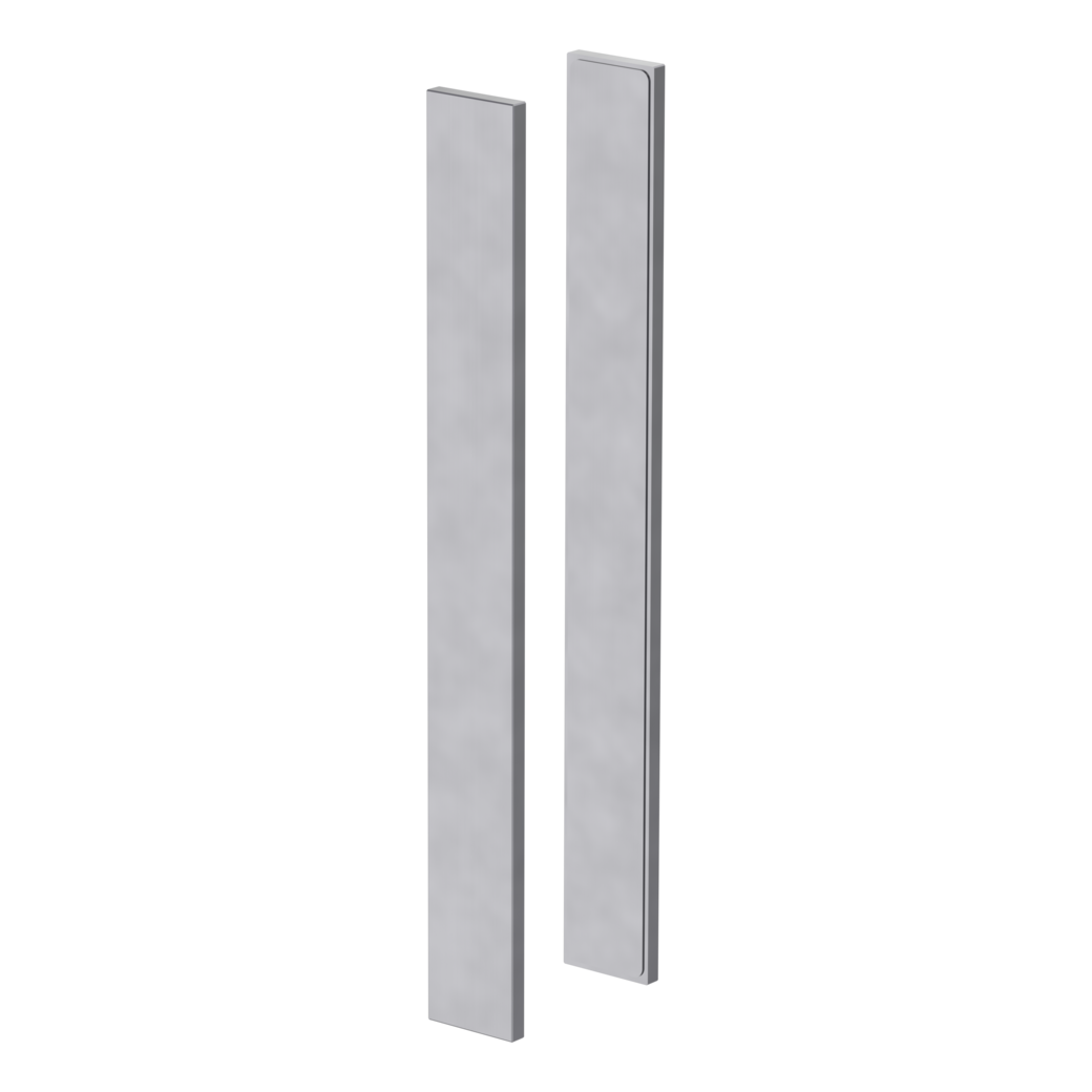 PURE SENSA pair of handle profiles Glue-on system 40x350x7mm satin st.steel effect﻿