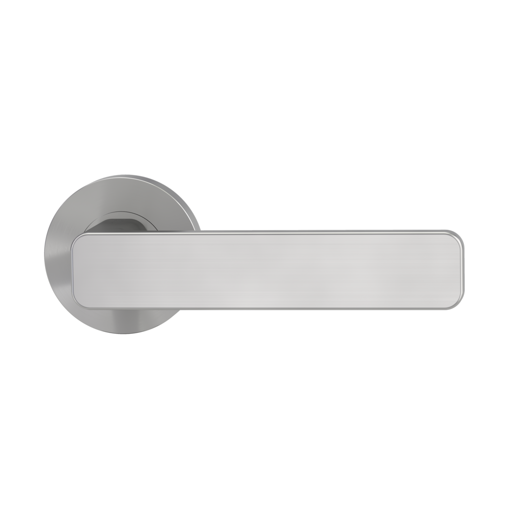 MINIMAL MODERN door handle set Screw-on system GK4 round escutcheons OS velvet grey