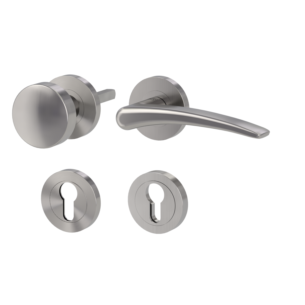 knob handle rose set MARISA screw on cl4 rose set round knob R2 velvety grey R