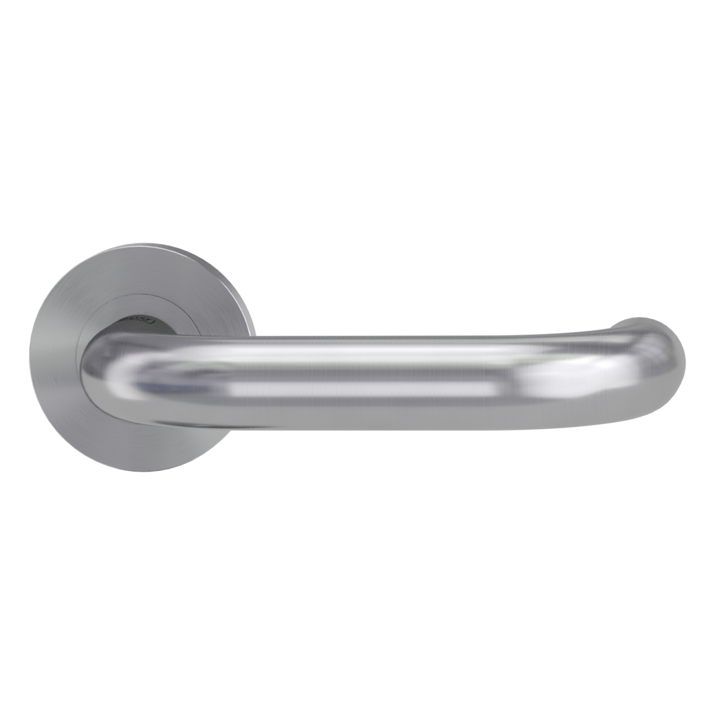 door handle set ALESSIA PROF screw on cl3 rose set round OS brushed steel