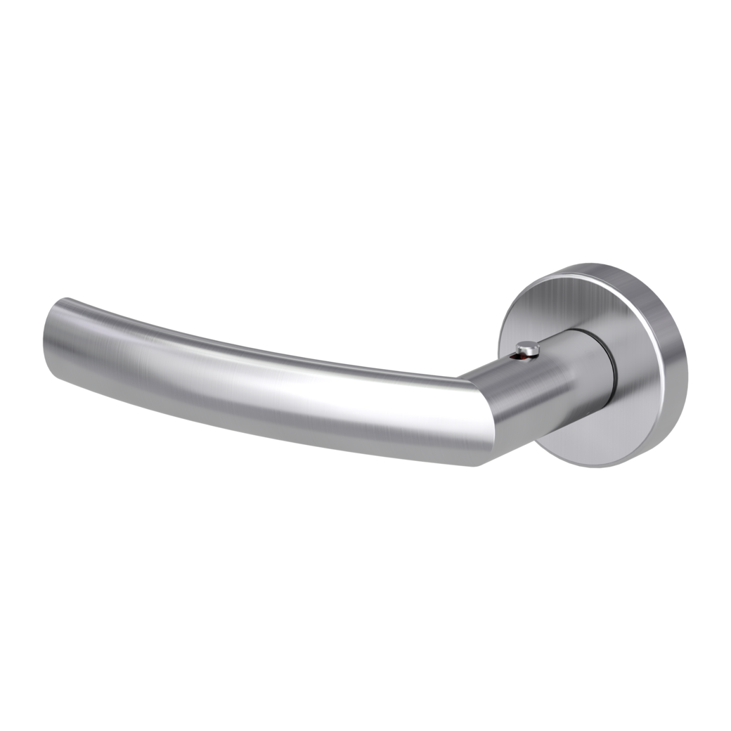 door handle set LORITA clip on rose set round smart2lock 2.0 L brushed steel