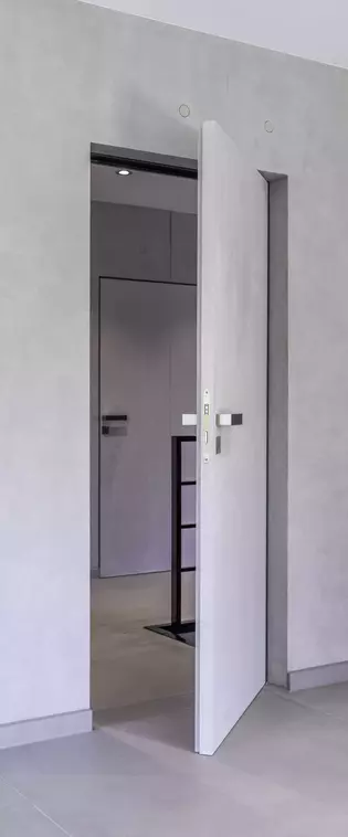 The illustration shows how the Vitadoor Modulwerk 1.0. door opens or closes with the Frame door handle.