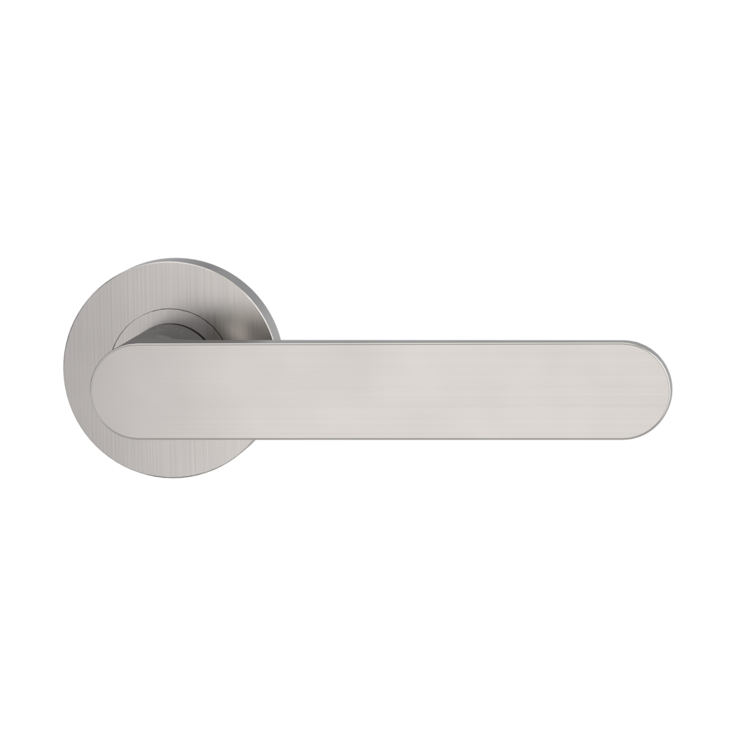 AVUS door handle set Screw-on system GK4 round escutcheons OS velvet grey