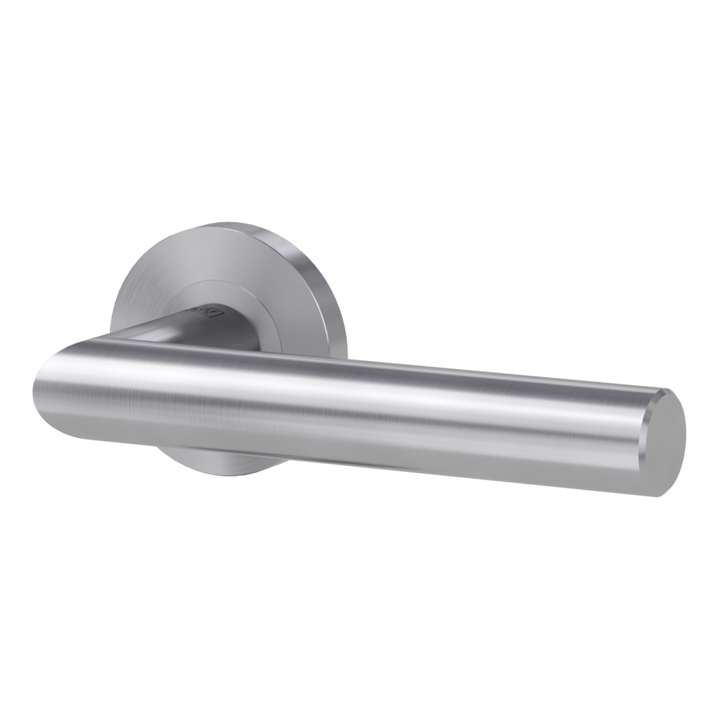 LUCIA PROF door handle set Screw-on system GK4 round escutcheons OS satin stainless steel