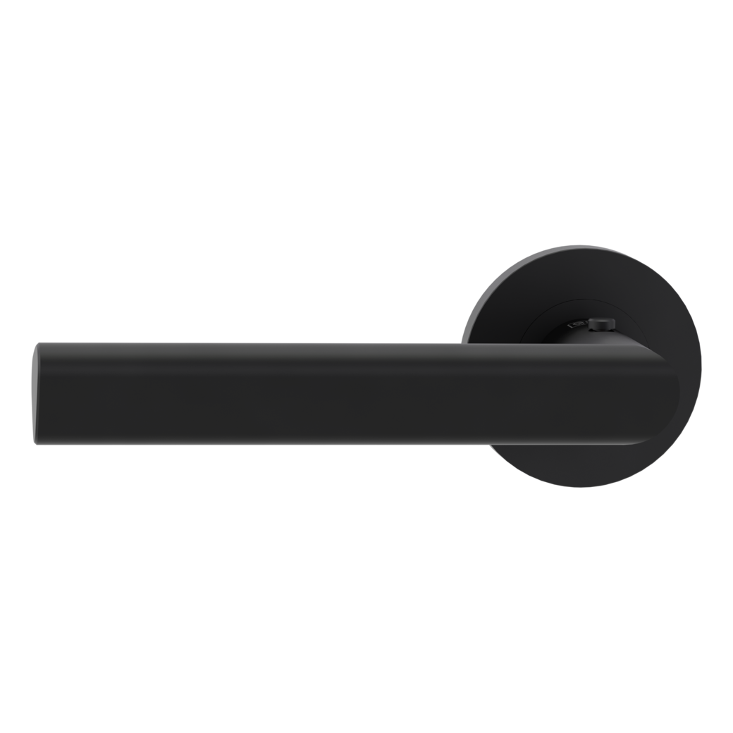 Juego de manillas de puerta TRI 134 Montaje atornillado Rosetas redondas smart2lock 2.0 Izq. Negro grafito
