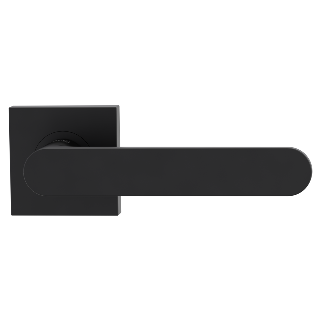 AVUS door handle set Screw-on sys.GK4 straight-edged escut. OS graphite black