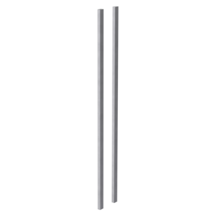 Freigestelltes Produktbild im idealen Blickwinkel fotografiert zeigt die GRIFFWERK Griffstangen-Paar PLANEO GS_49011 in der Ausführung für Glas - Edelstahl Optik - Klebetechnik SENSA