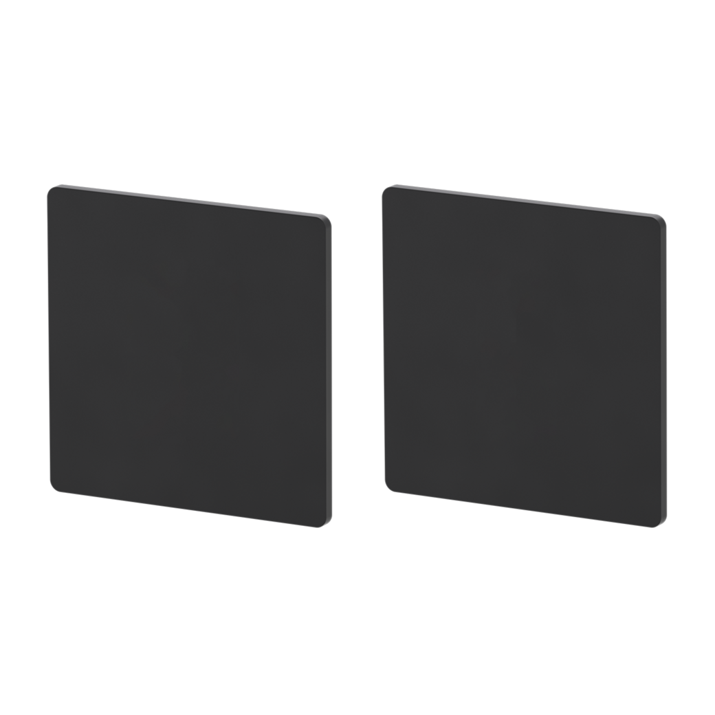 Par de rosetas para llave Roseta ciega angular Roseta plana negro grafito