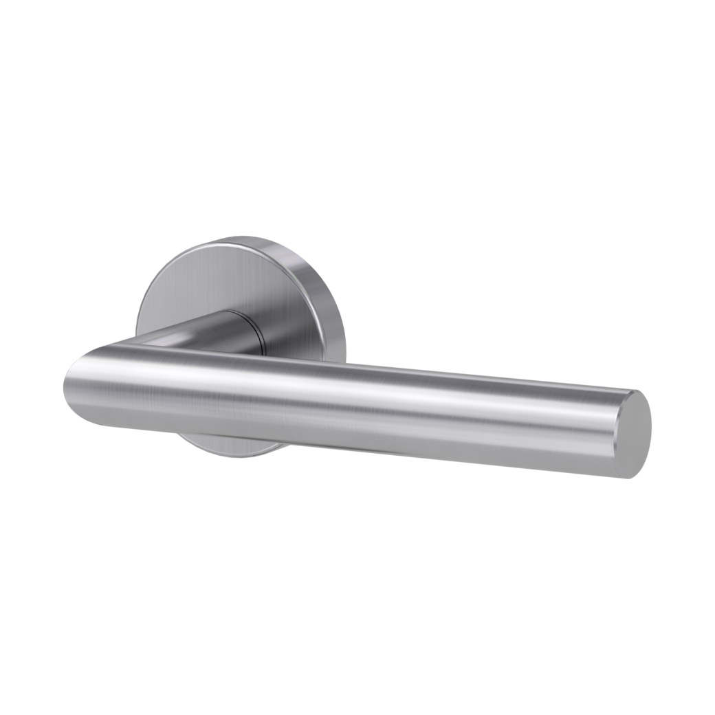 LUCIA door handle set Clip-on system GK3 round escutcheons OS satin stainless steel