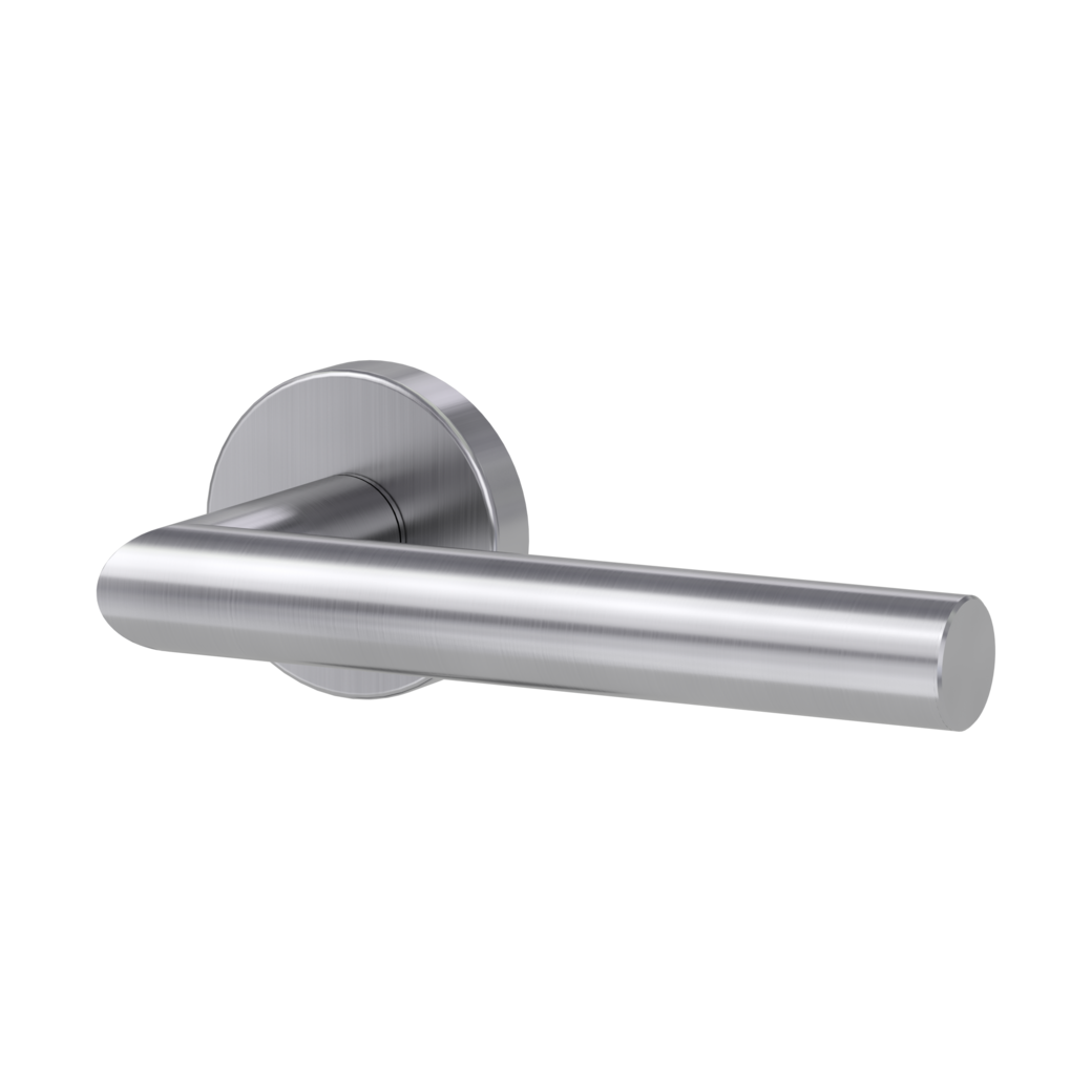 door handle set LUCIA clip on cl3 rose set round OS brushed steel