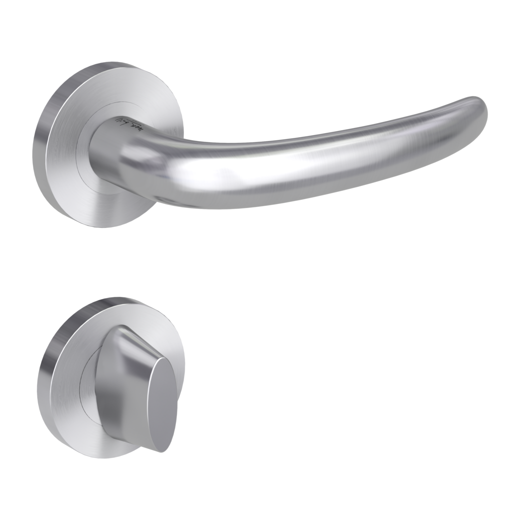 ULMER GRIFF PROF door handle set Screw-on system GK4 round escutcheons WC satin stainless steel