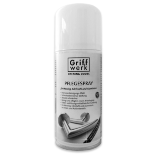 Reinigen Sie Türgriffe mit GRIFFWERK Pflegespray GRIFFWERK empfiehlt zur Pflege und zum Werterhalt Ihrer Garnituren das eigens auf unsere Produkte abgestimmte „GRIFFWERK Pflegespray“.