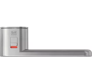 Avus One with smart2lock by Griffwerk The door handle AVUS ONE with rosette-less fastening technology and the smart2lock locking system developed by GRIFFWERK is available in twp surfaces.