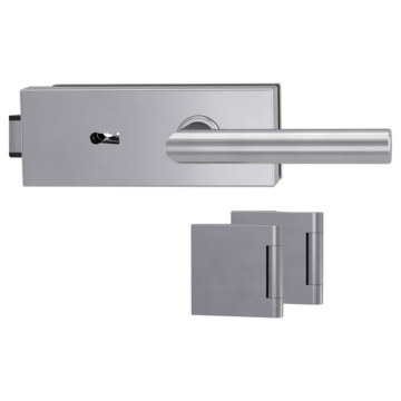 Glass door fitting PURISTO 1.0 with door handle LUCIA PROF