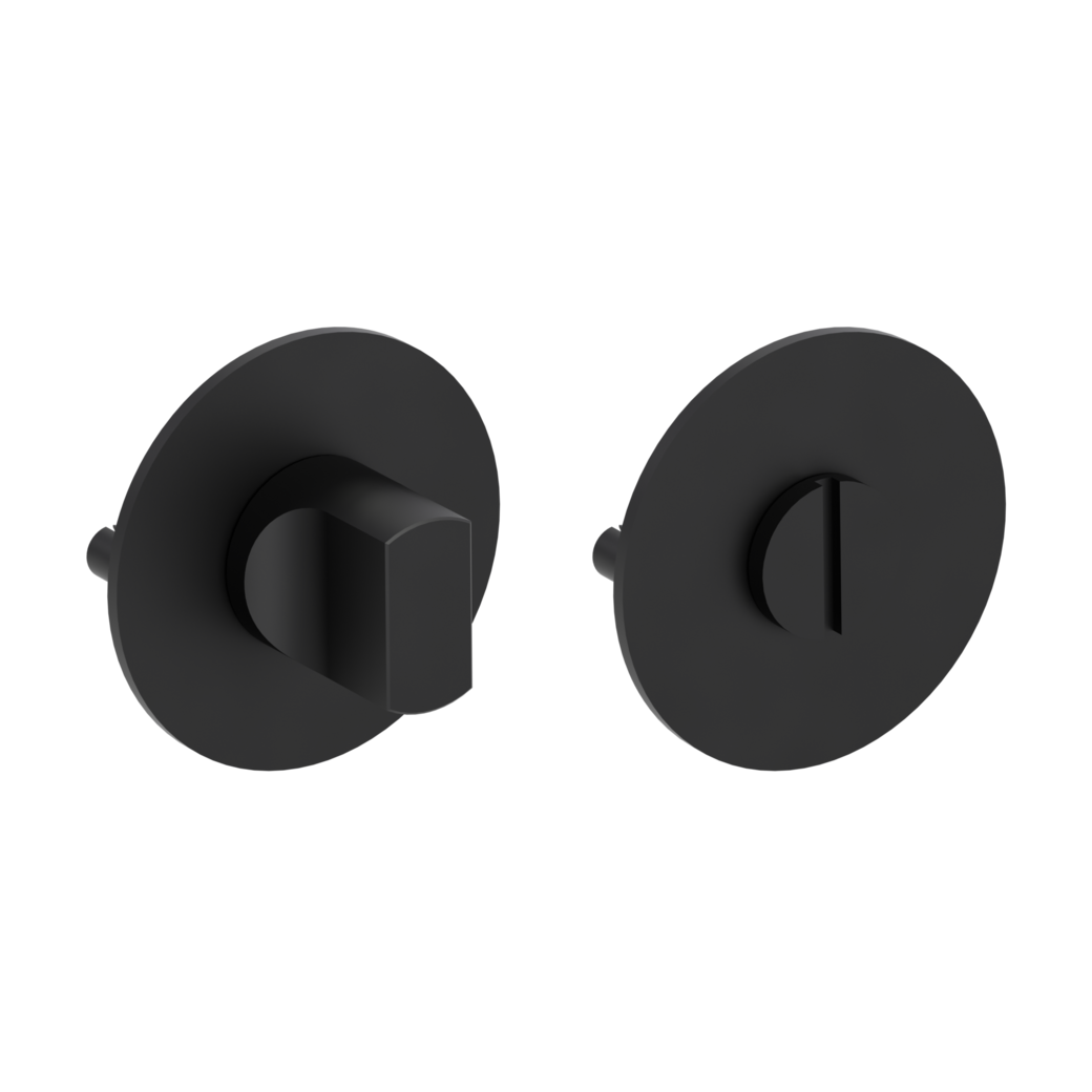 Pair of escutcheons round WC Flat escutcheon graphite black