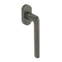 Silhouette product image in perfect product view shows the Griffwerk window handle REMOTE in the version unlockable, cashmere grey